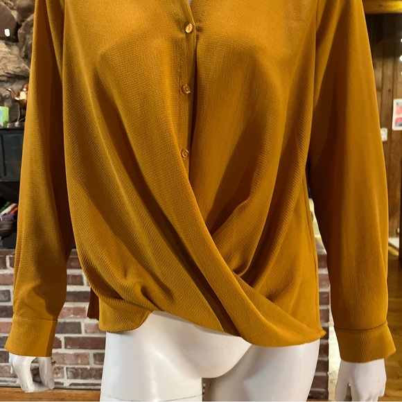 All In Favor Mustard Yellow Women's Top - Picture 3 of 8